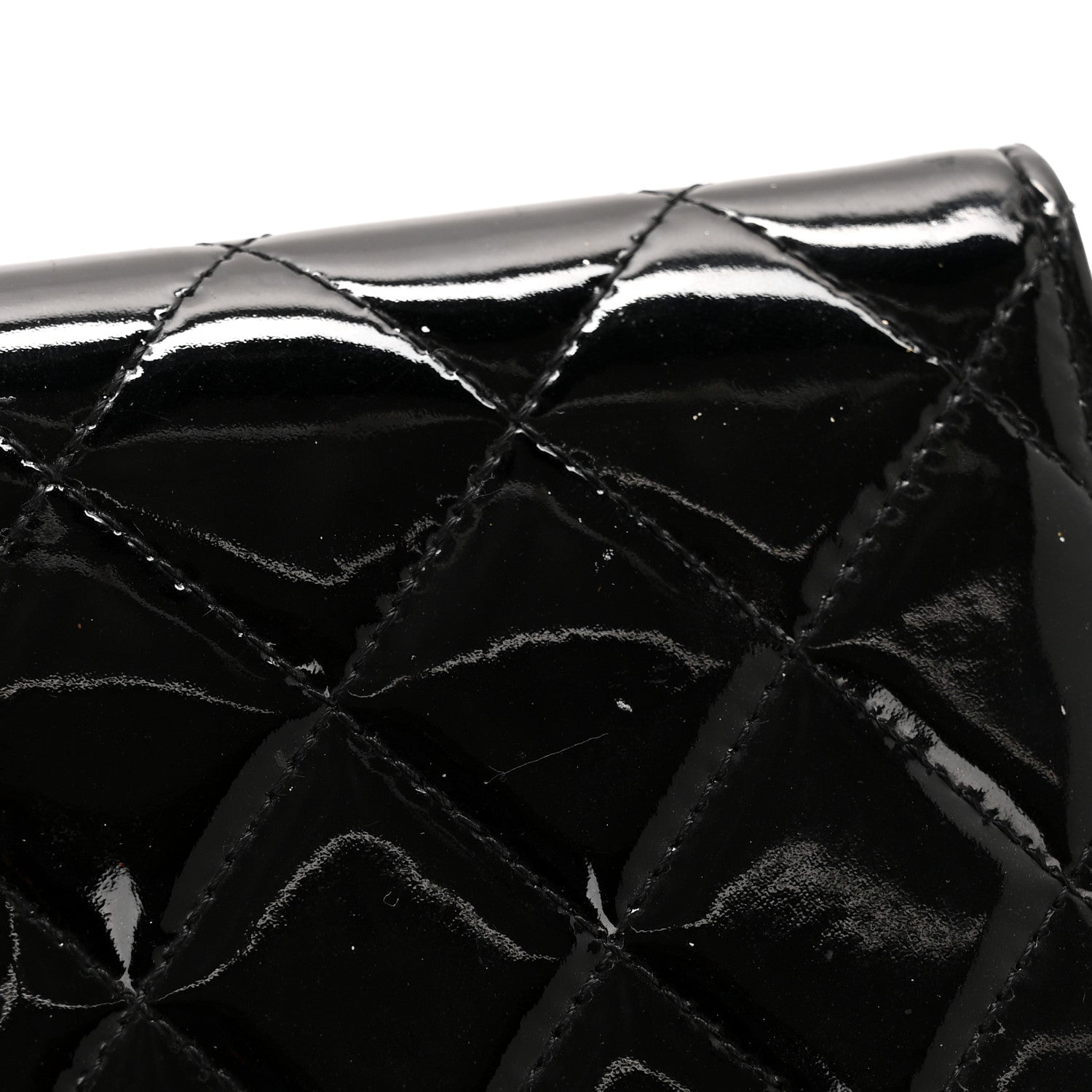 Chanel Patent Quilted Large Brilliant Flap Wallet Black 10 of 13