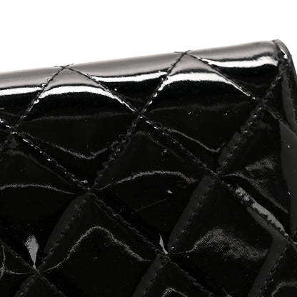 Chanel Patent Quilted Large Brilliant Flap Wallet Black 10 of 13