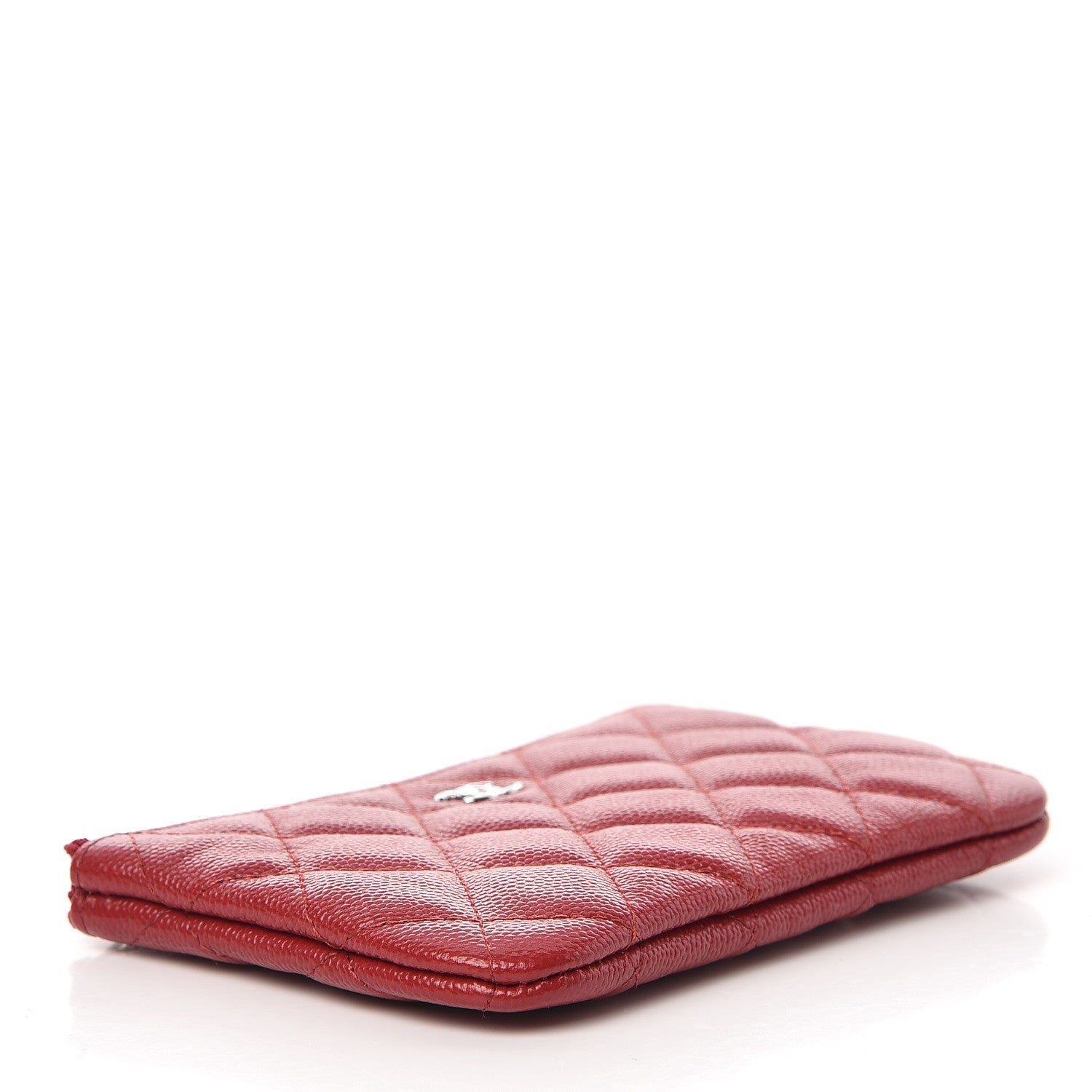 Chanel Caviar Quilted Small Cosmetic Case Dark Red 4 of 8