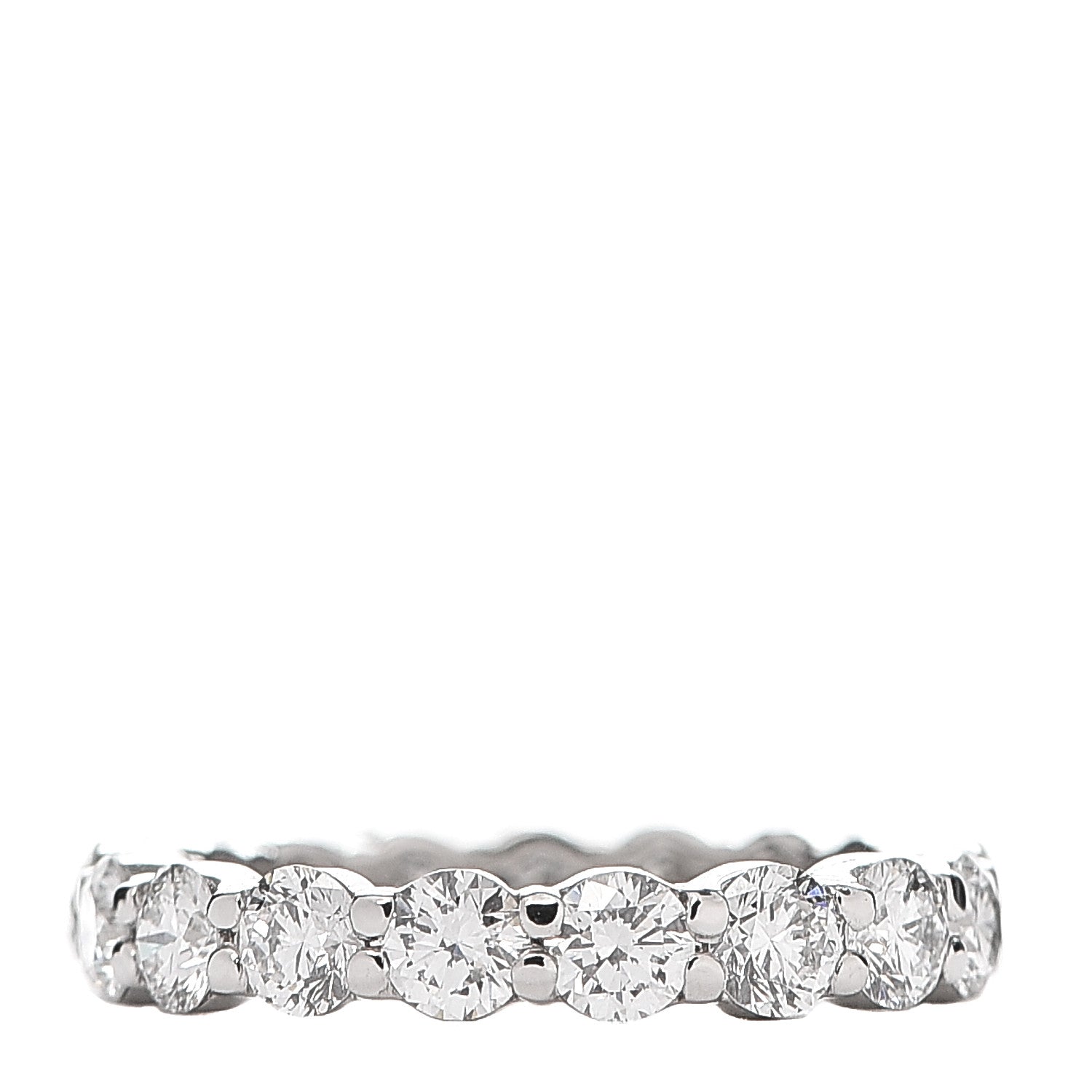 Harry Winston Platinum Diamond 1.87ct Eternity Band Ring 47 4 3 of 5