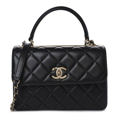 Chanel Lambskin Quilted Small Trendy CC Dual Handle Flap Bag Black 1 of 9