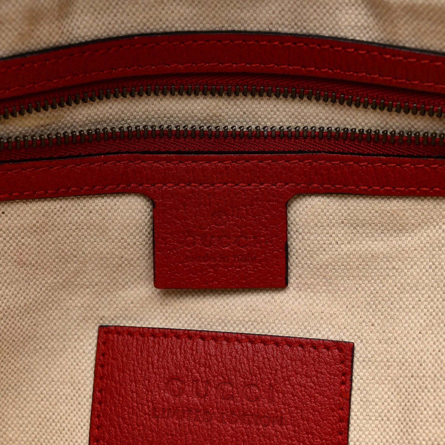 Gucci Soft GG Supreme Monogram Web Bosco Patch Small Crossbody Tote Beige Malva Hibiscus Red 6 of 21