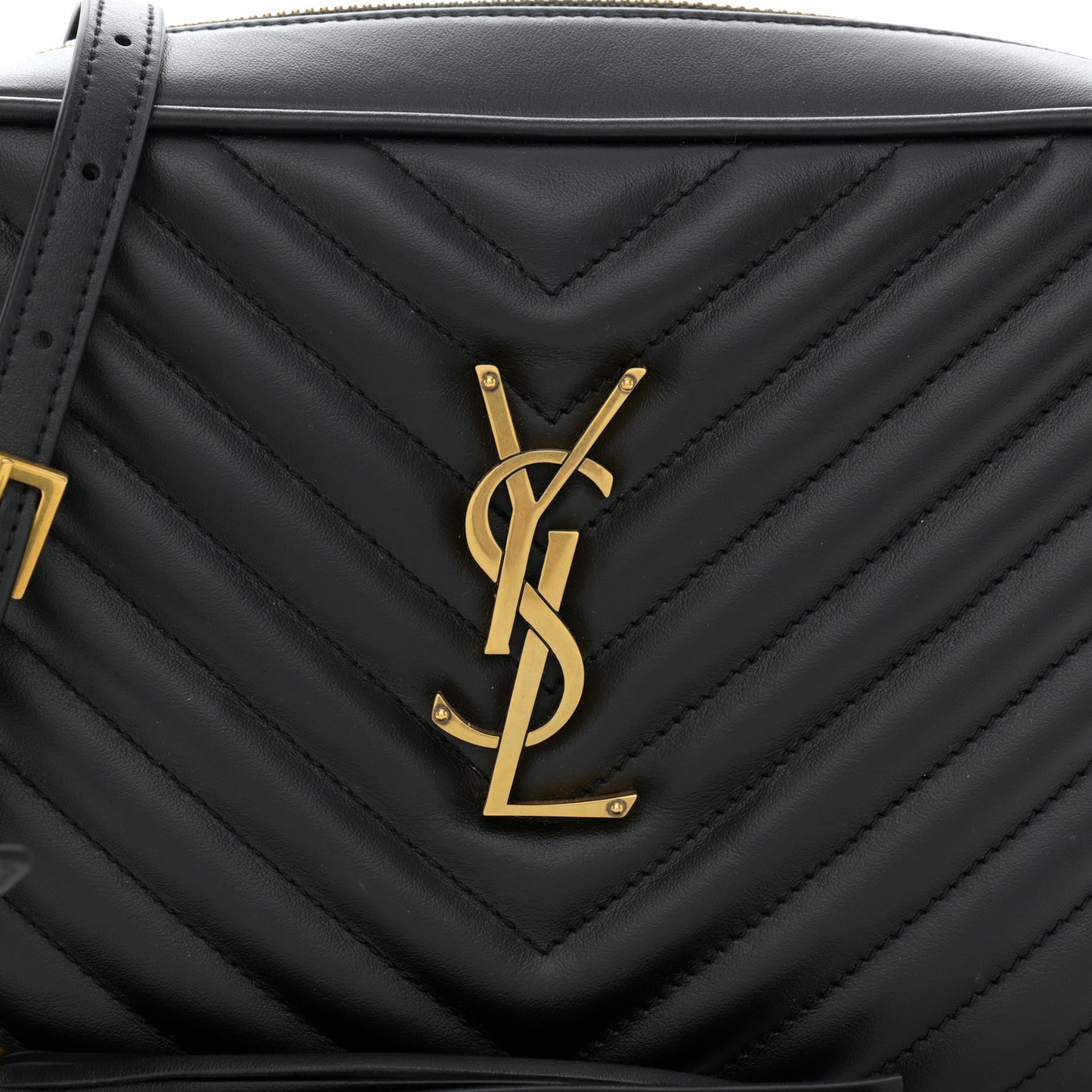 Calfskin Matelasse Monogram Lou Camera Bag Black