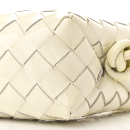Bottega Veneta Patent Nappa Intrecciato Mini Loop Camera Bag White 9 of 10