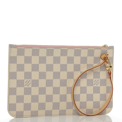 Louis Vuitton Damier Azur Neverfull MM GM Pochette Rose Ballerine 3 of 7