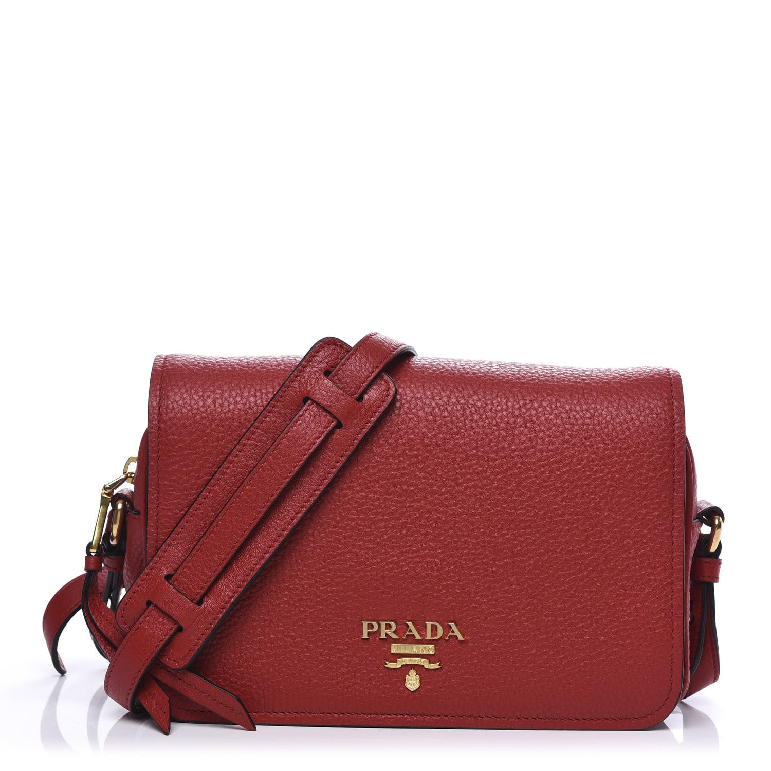 Prada Vitello Phenix Flap Crossbody Rosso 1 of 9