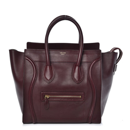 Celine Smooth Calfskin Mini Luggage Burgundy 1 of 11