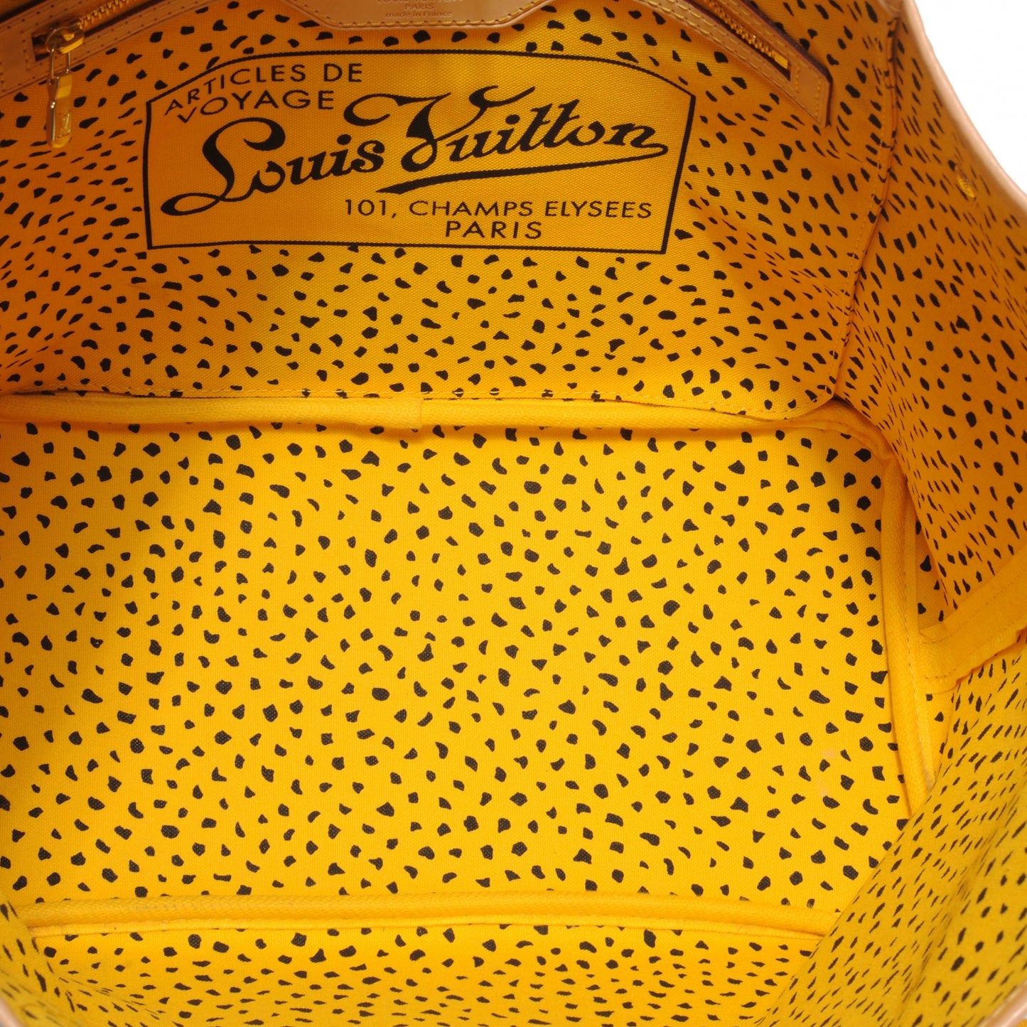 Monogram Kusama Waves Neverfull MM Yellow