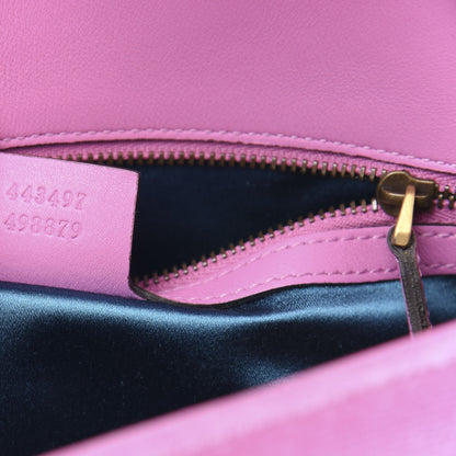 Gucci Velvet Matelasse Marquise Crystals Embroidered Small GG Marmont Shoulder Bag Malva 7 of 11