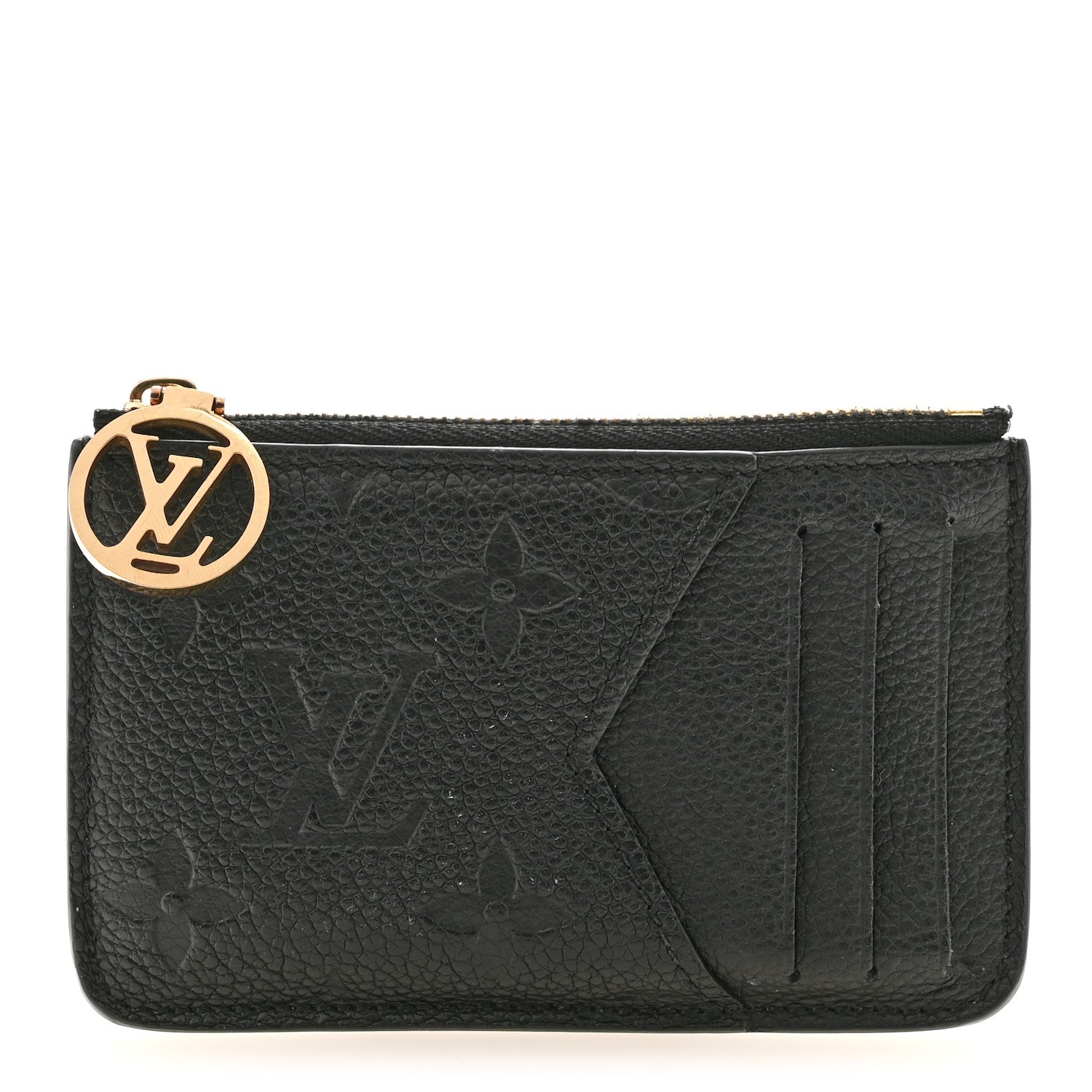 Louis Vuitton Empreinte Monogram Zipped Romy Card Holder Black 1 of 9