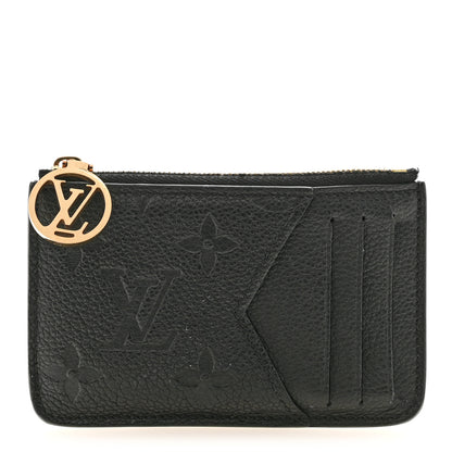 Louis Vuitton Empreinte Monogram Zipped Romy Card Holder Black 1 of 9
