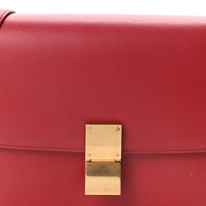 Celine Box Calfskin Medium Classic Box Flap Bag Red 8 of 10
