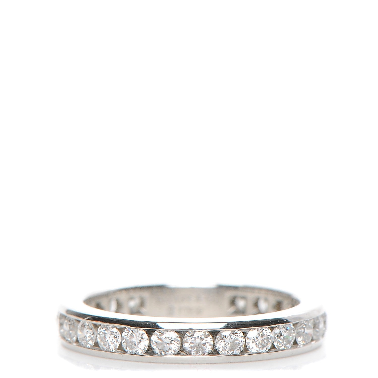 Tiffany Platinum Diamond 3mm Wedding Band Ring 5 1 of 4