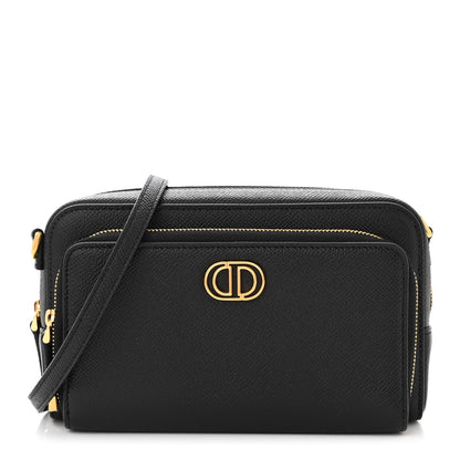 Christian Dior Grained Calfskin Caro Double Pouch Black 1 of 10