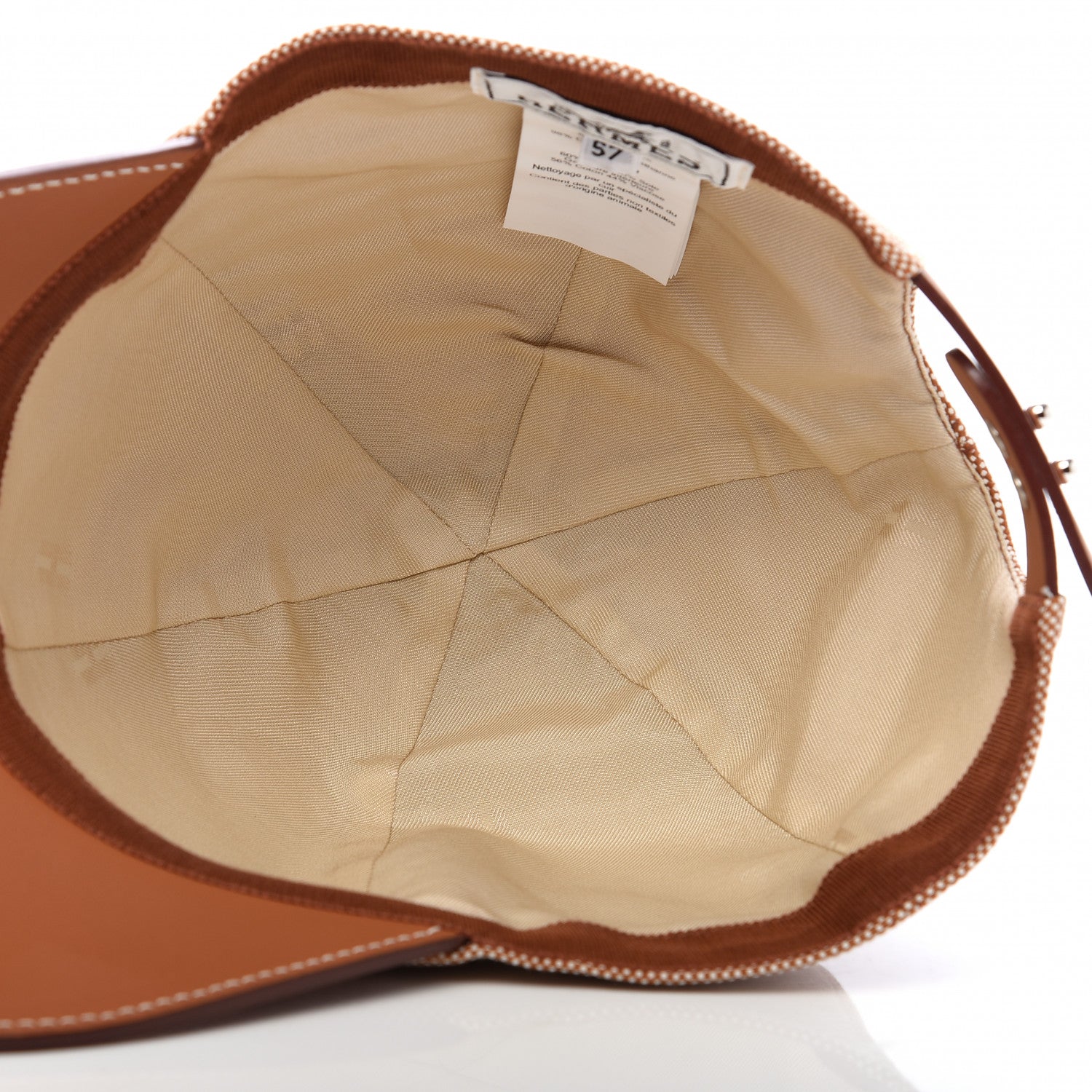 Hermes Swift Cotton Serena Cap 57 Gold 6 of 7