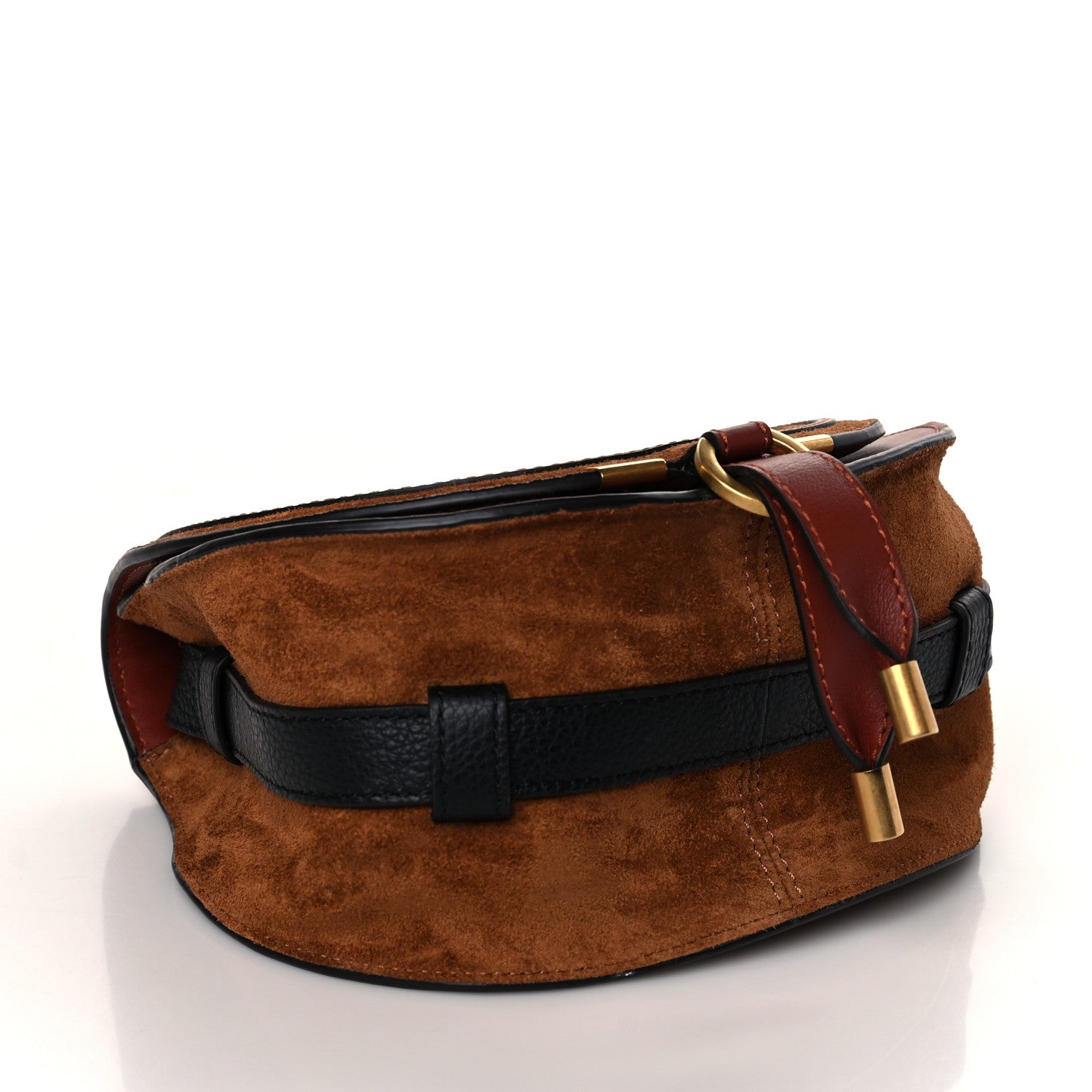 Chloe Suede Calfskin Mini Marcie Round Crossbody Bag Tan 3 of 7