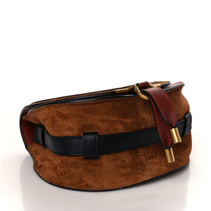 Chloe Suede Calfskin Mini Marcie Round Crossbody Bag Tan 3 of 7