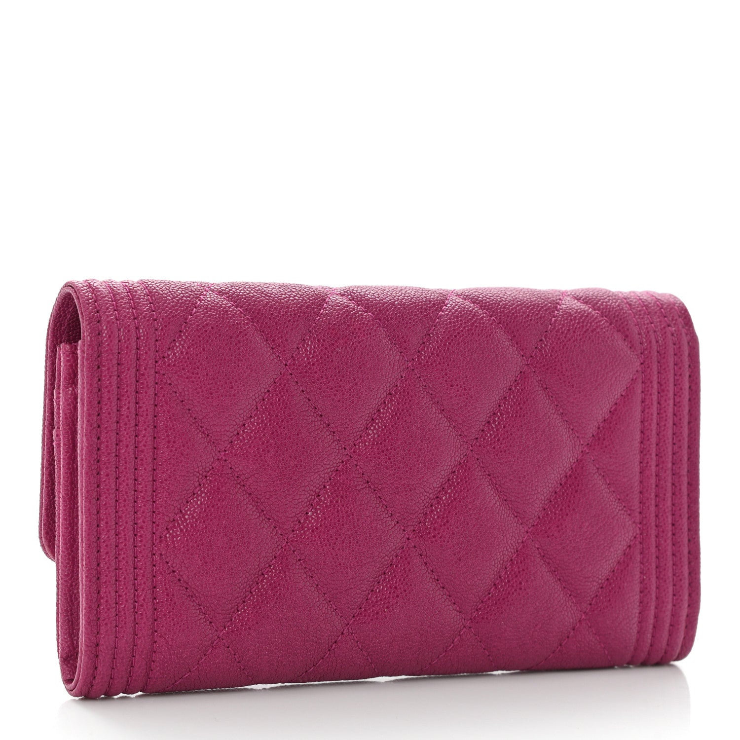 Chanel Caviar Quilted Medium Boy Flap Wallet Fuchsia 3 of 11