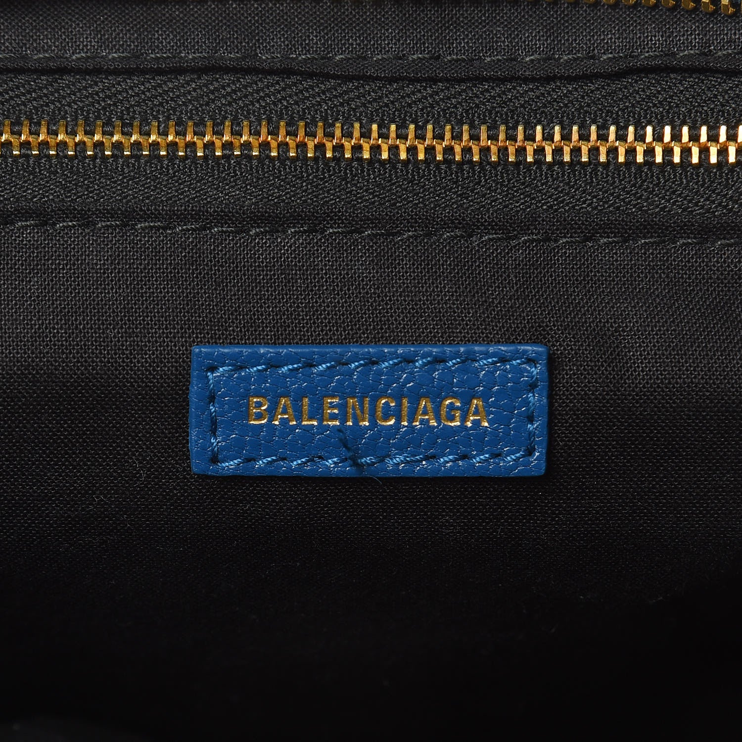 Balenciaga Shiny Goatskin Gold Metallic Edge Hardware S City Bleu Abysse 6 of 9