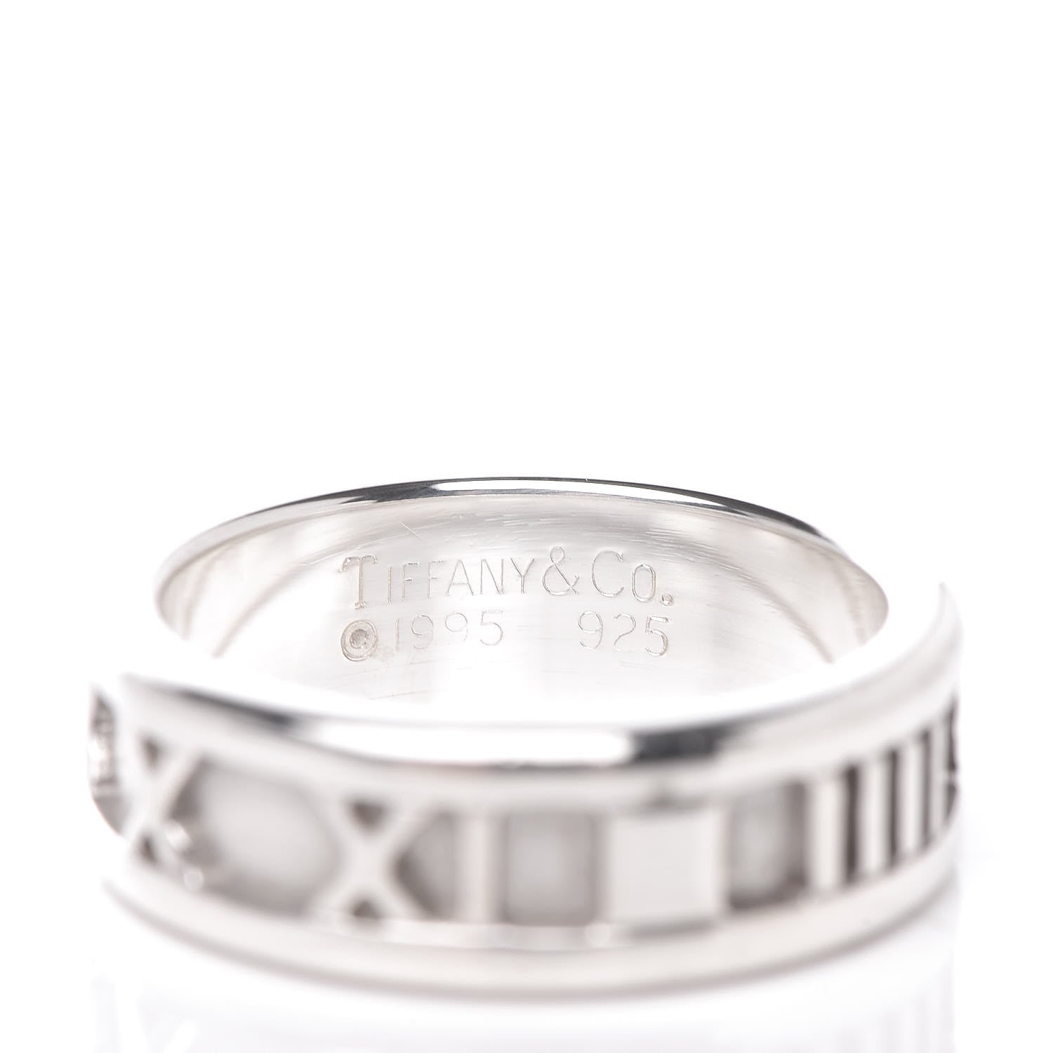 Tiffany Sterling Silver Atlas Ring 50 5.25 4 of 4