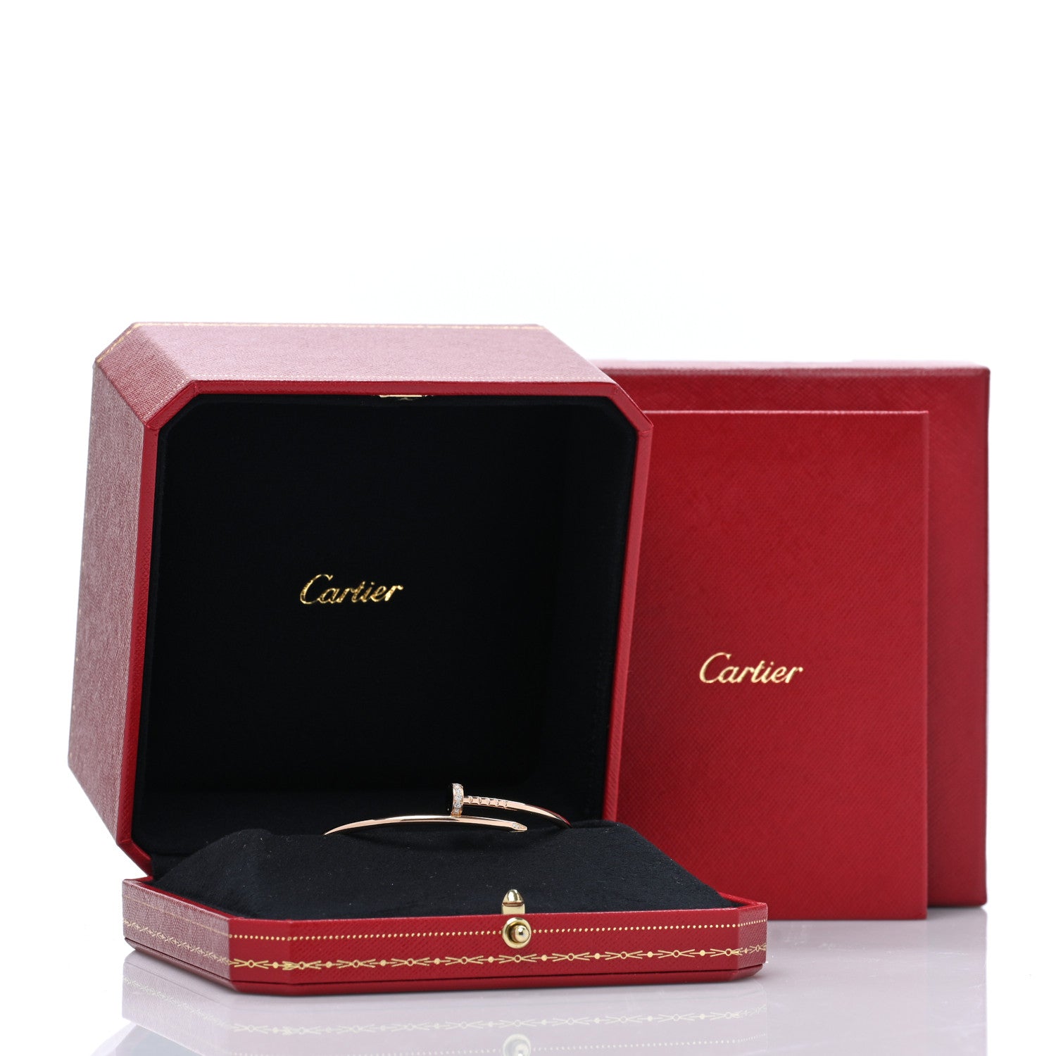 Cartier 18K Pink Gold Diamond Small Juste Un Clou Bracelet 16 4 of 4