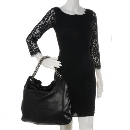 Chanel Lambskin Soft and Chain Large Hobo Black 2 of 8