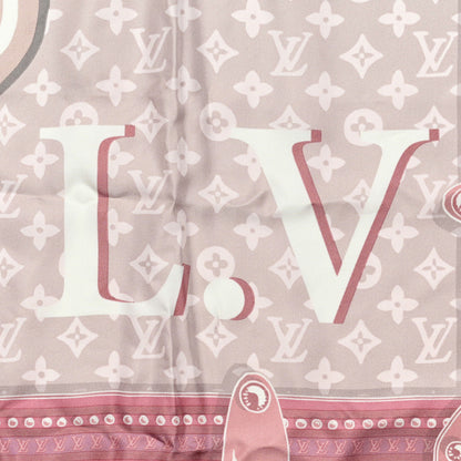 Louis Vuitton Silk Monogram Poodle Animalle Square Scarf 2 of 4