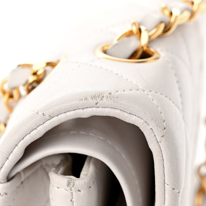 Chanel Lambskin Quilted Medium Double Flap White 20 of 20