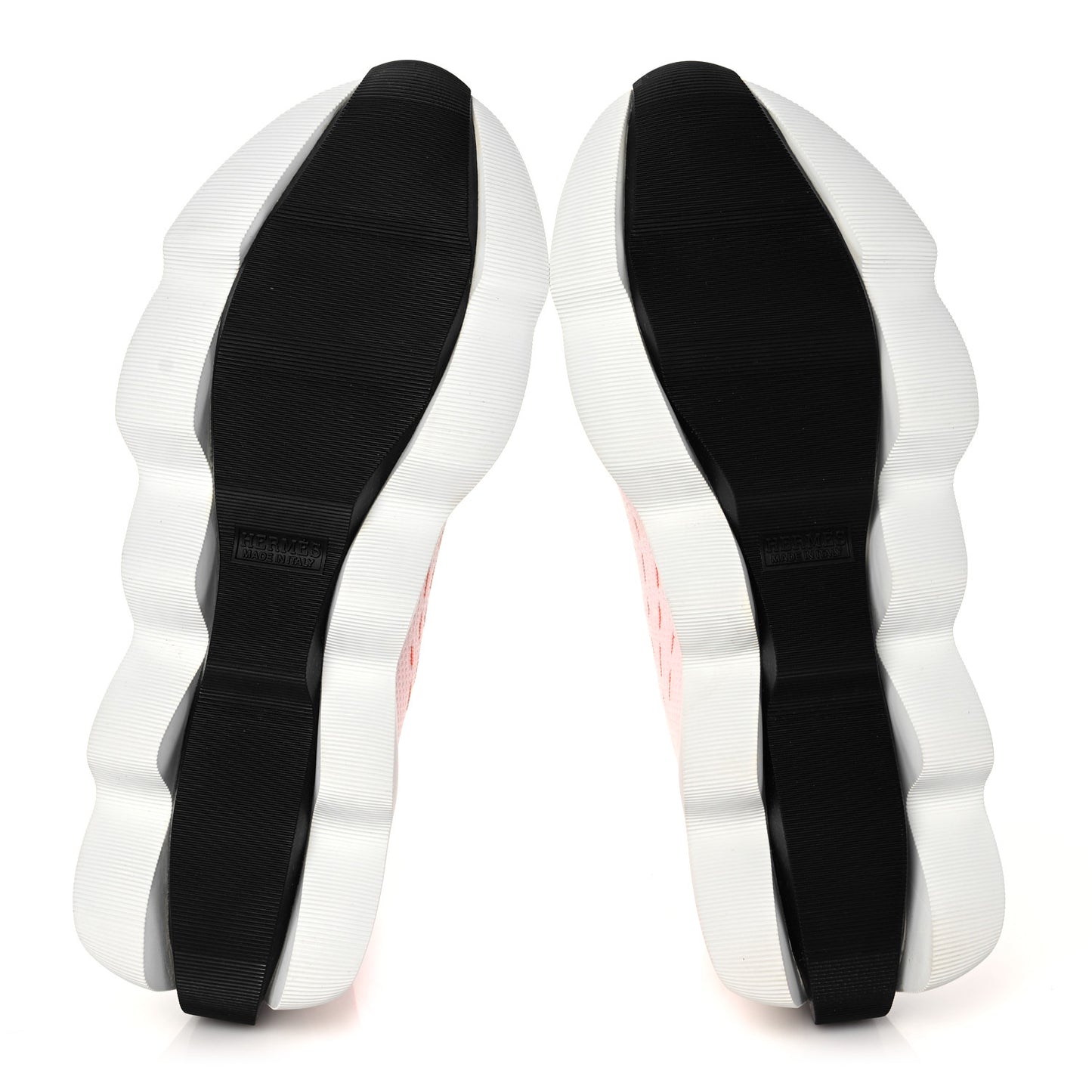 Technical Canvas Goatskin Womens Eclair Sneakers 38.5 White Orange