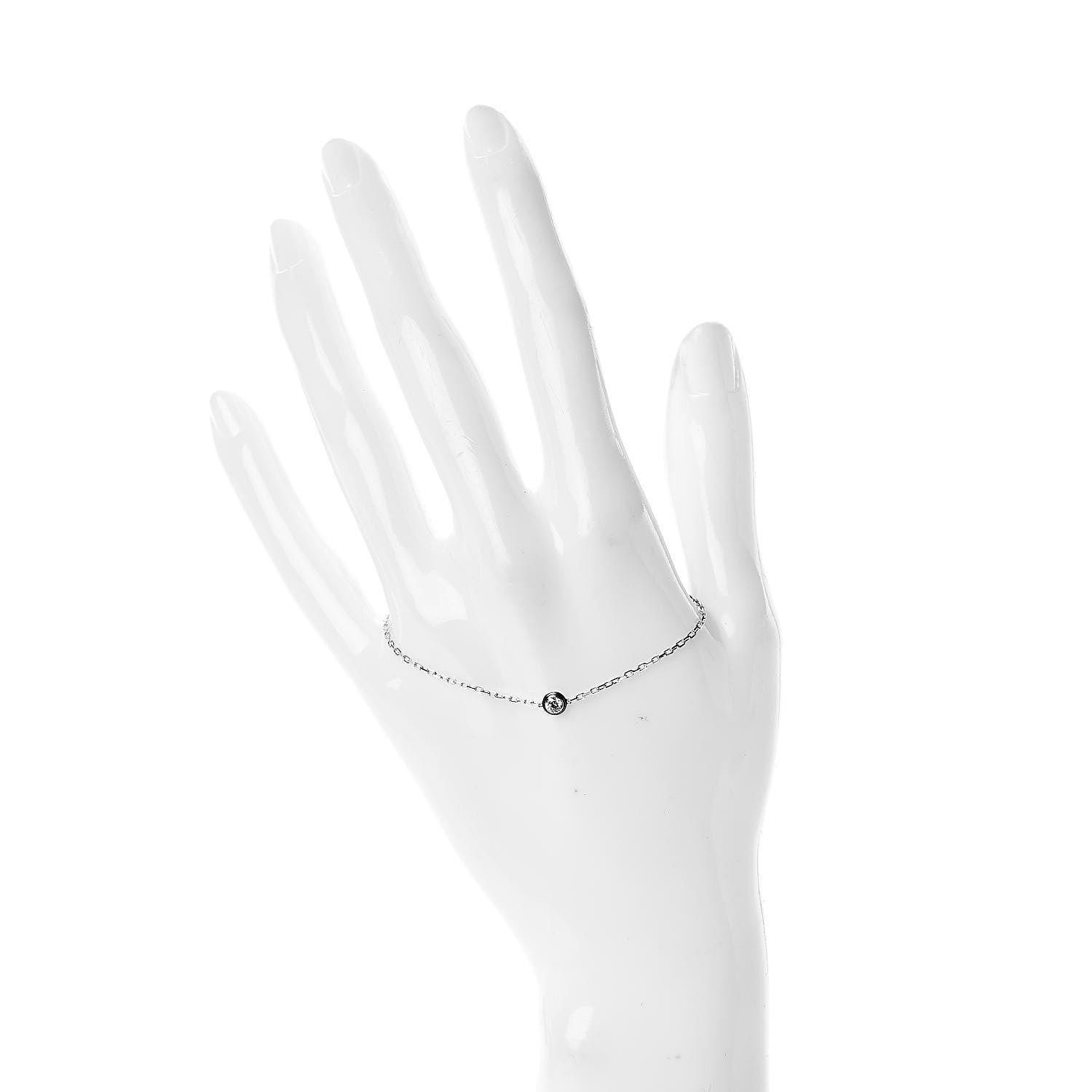 Cartier 18K White Gold Diamond SM D'Amour Bracelet 2 of 5