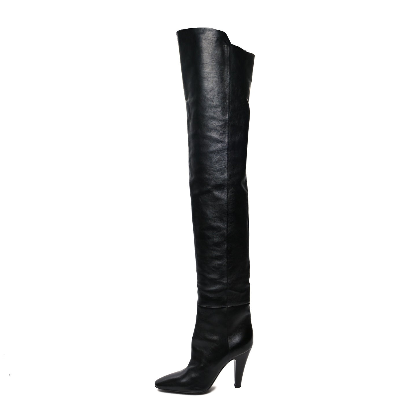 Smooth Calfskin Betty 95 Over The Knee Boots 39.5 Black