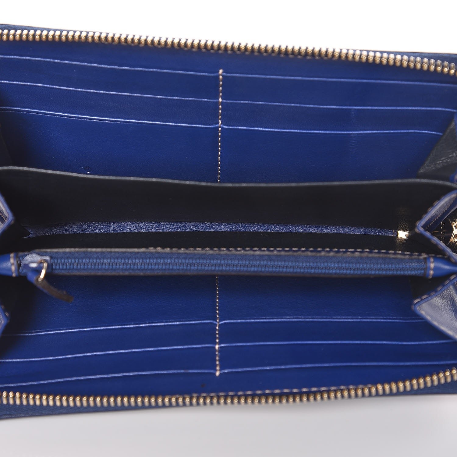 Gucci GG Plus Monogram USA Flag Zip Around Wallet Blue 5 of 7