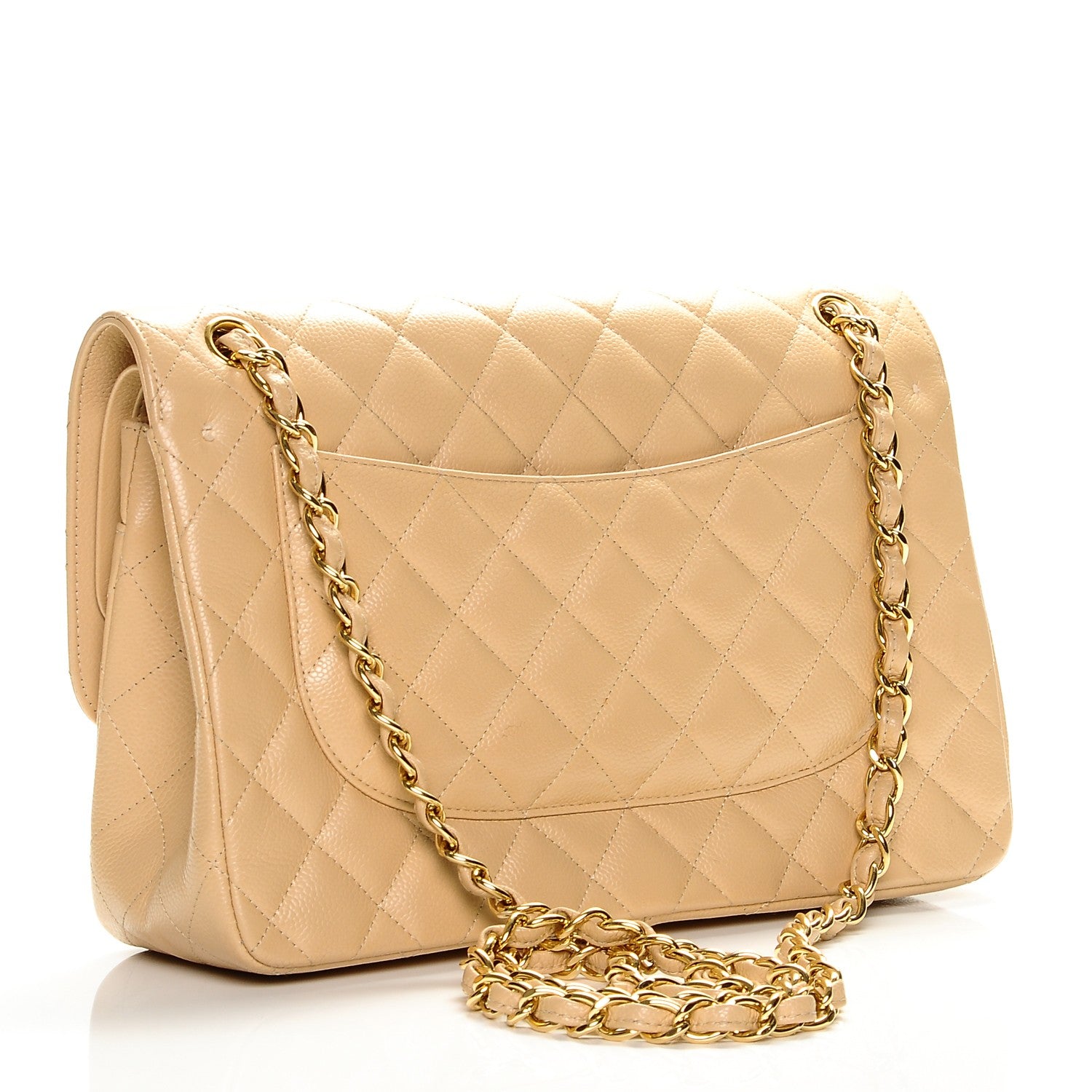Chanel Caviar Quilted Jumbo Double Flap Beige Clair 3 of 7