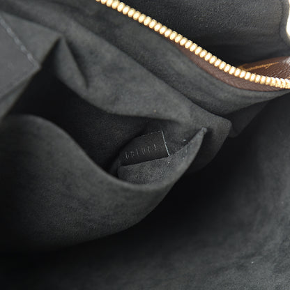 Louis Vuitton Monogram Flower Zipped Tote MM Black 6 of 9