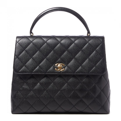 Chanel Caviar Quilted Jumbo Kelly Flap Black 1 of 8