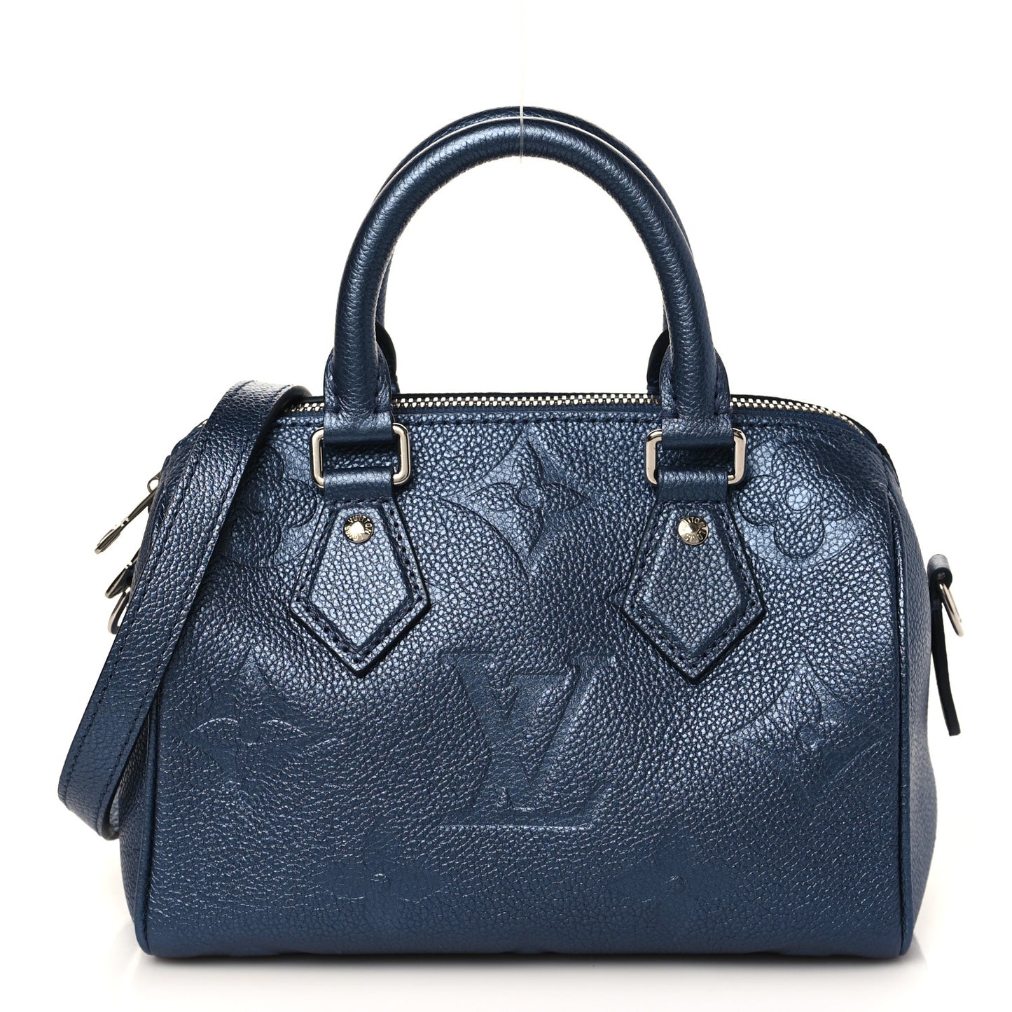Metallic Empreinte Monogram Giant Speedy Bandouliere 20 Navy Nacre