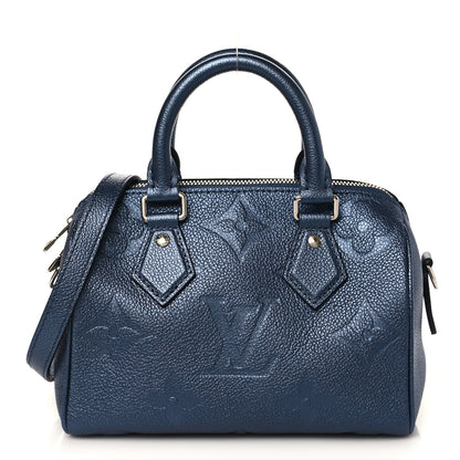 Louis Vuitton Metallic Empreinte Monogram Giant Speedy Bandouliere 20 Navy Nacre 1 of 8
