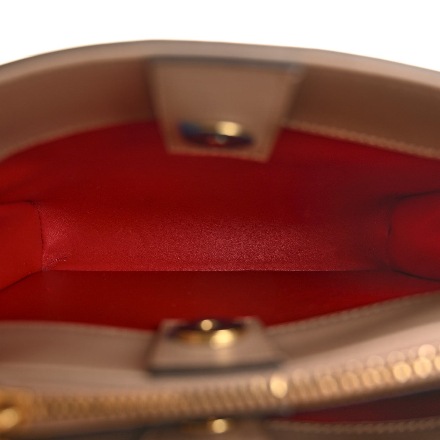 Vitello Small Rockstud Alcove Top-Handle Bag Rose Cannelle