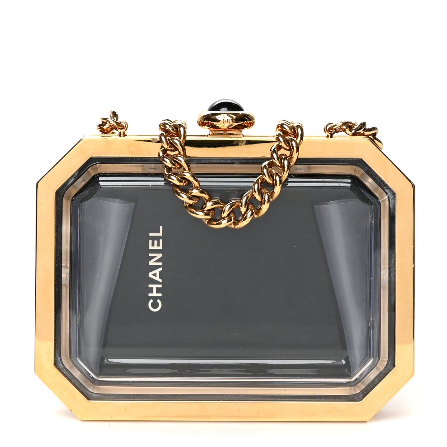 Plexiglass Premiere Minaudiere Clutch Black