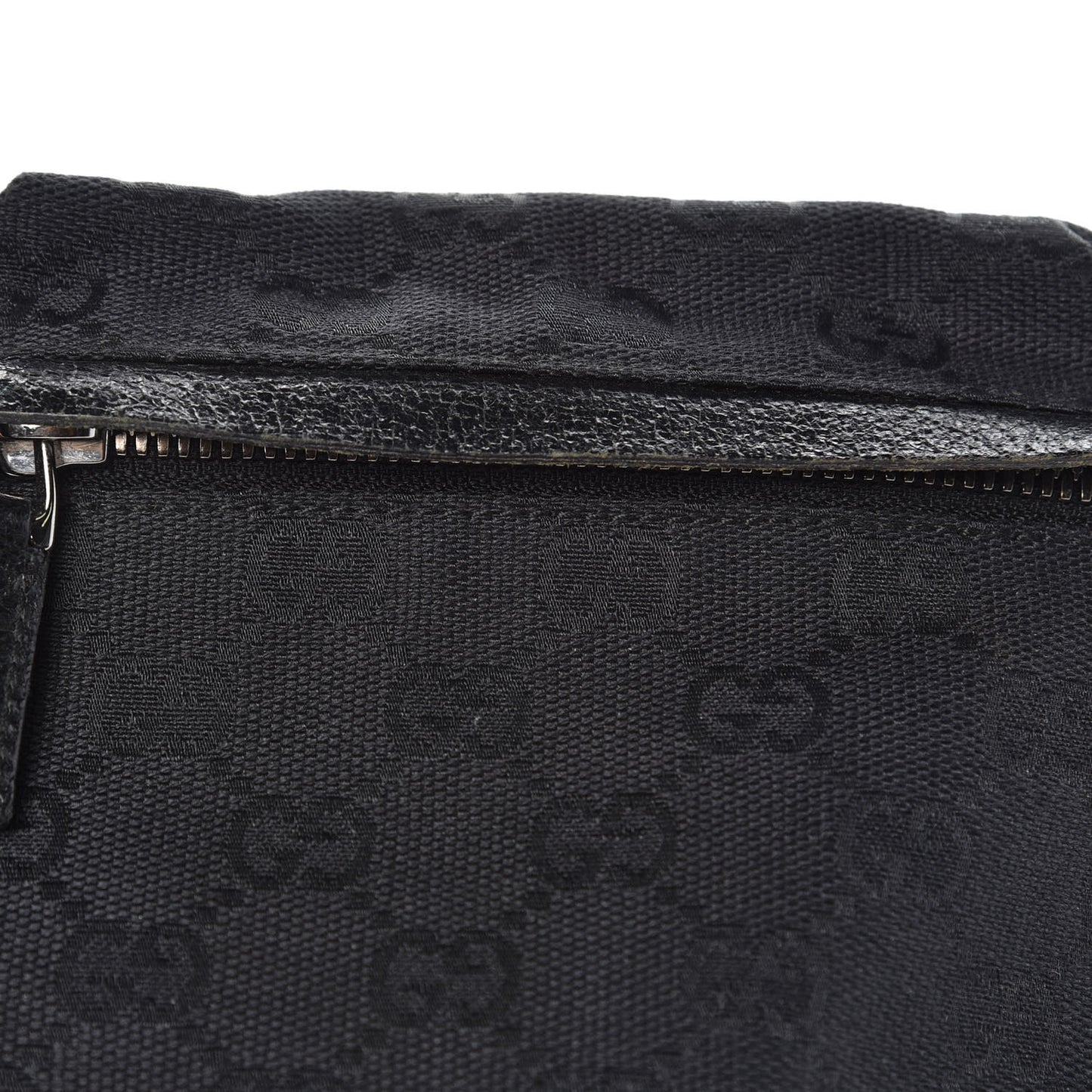 GG Monogram Double Pocket Belt Bag Black