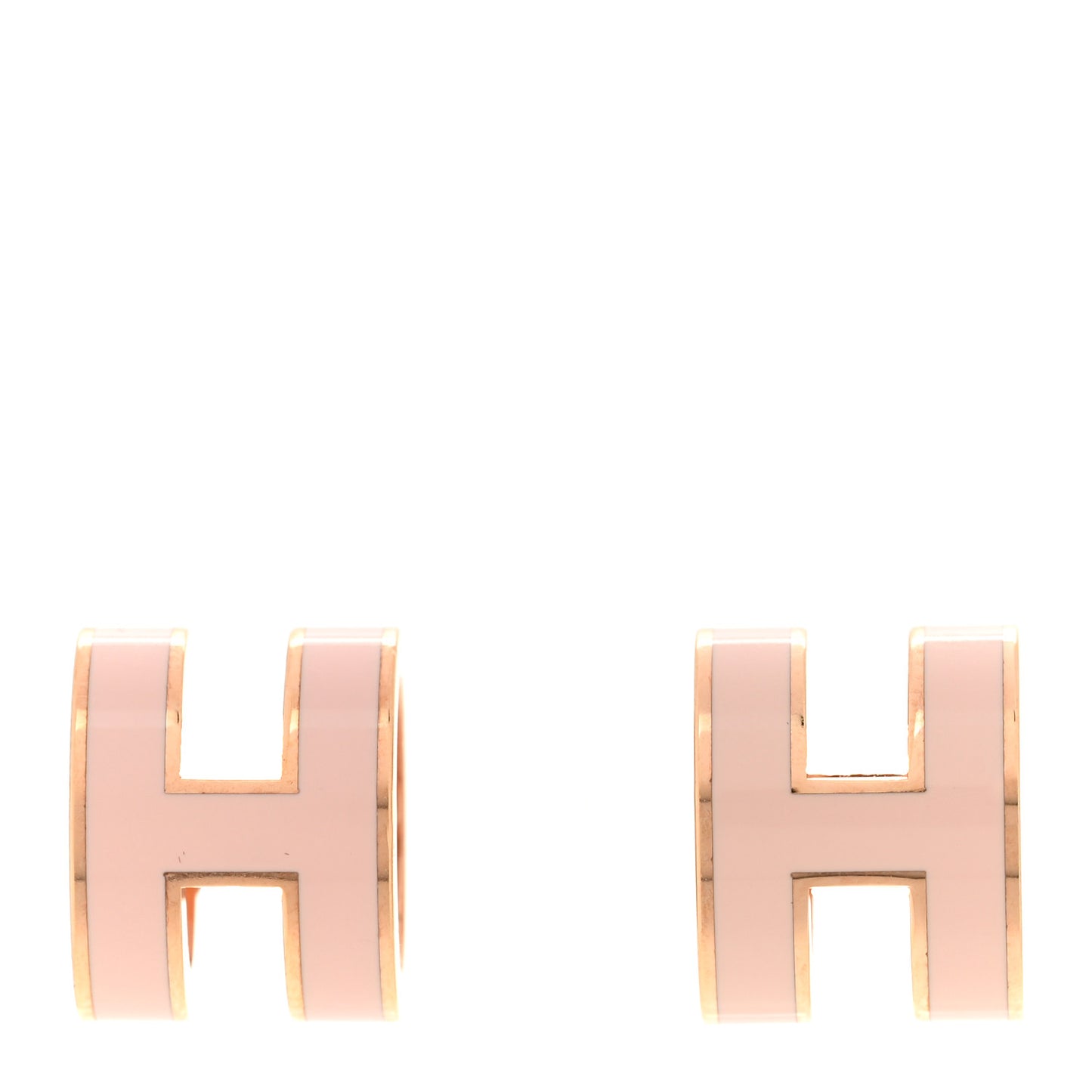 Rose Gold Lacquered Pop H Earrings Rose Dragee