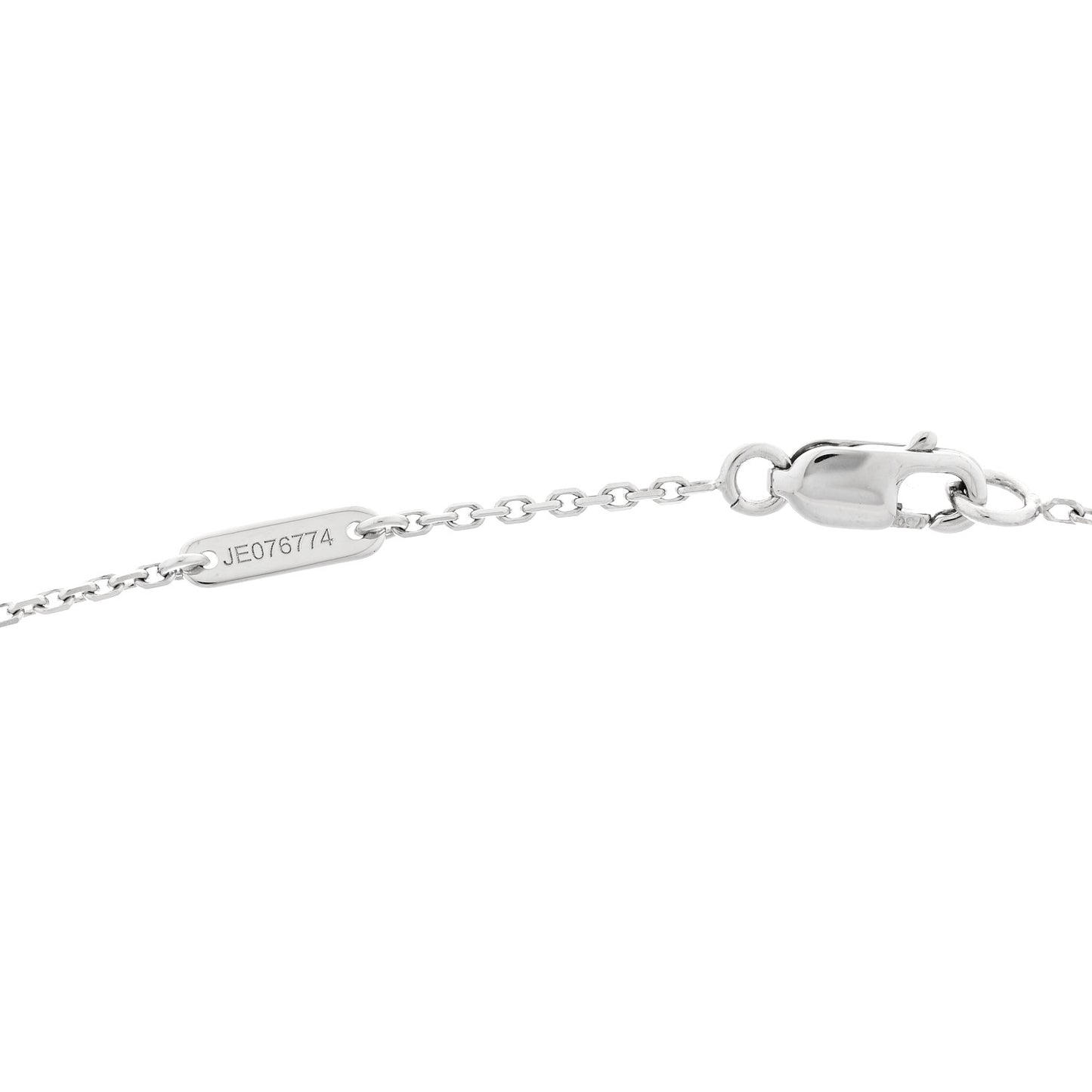18K White Gold Turquoise Sweet Alhambra Butterfly Pendant Necklace