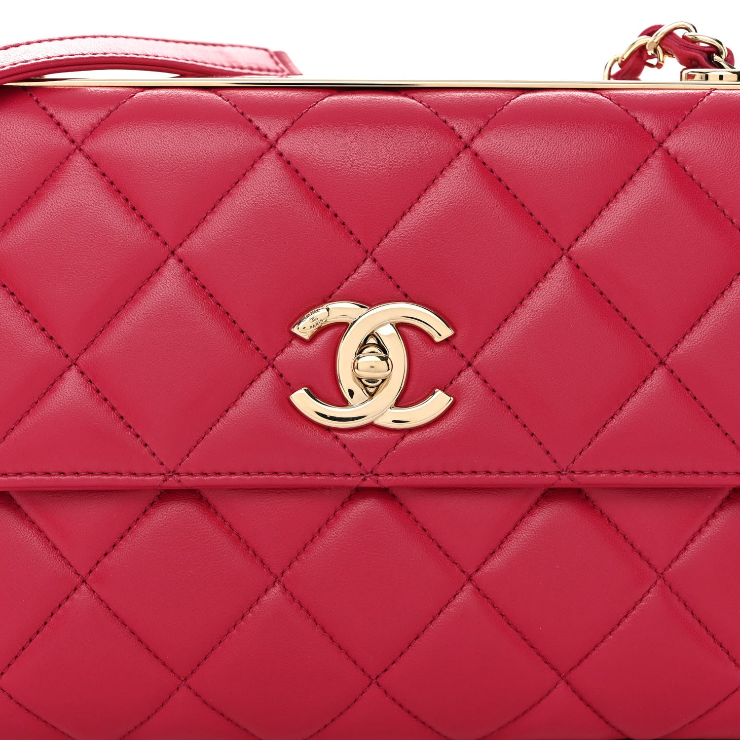Chanel Lambskin Quilted Medium Trendy CC Flap Dark Pink 8 of 10