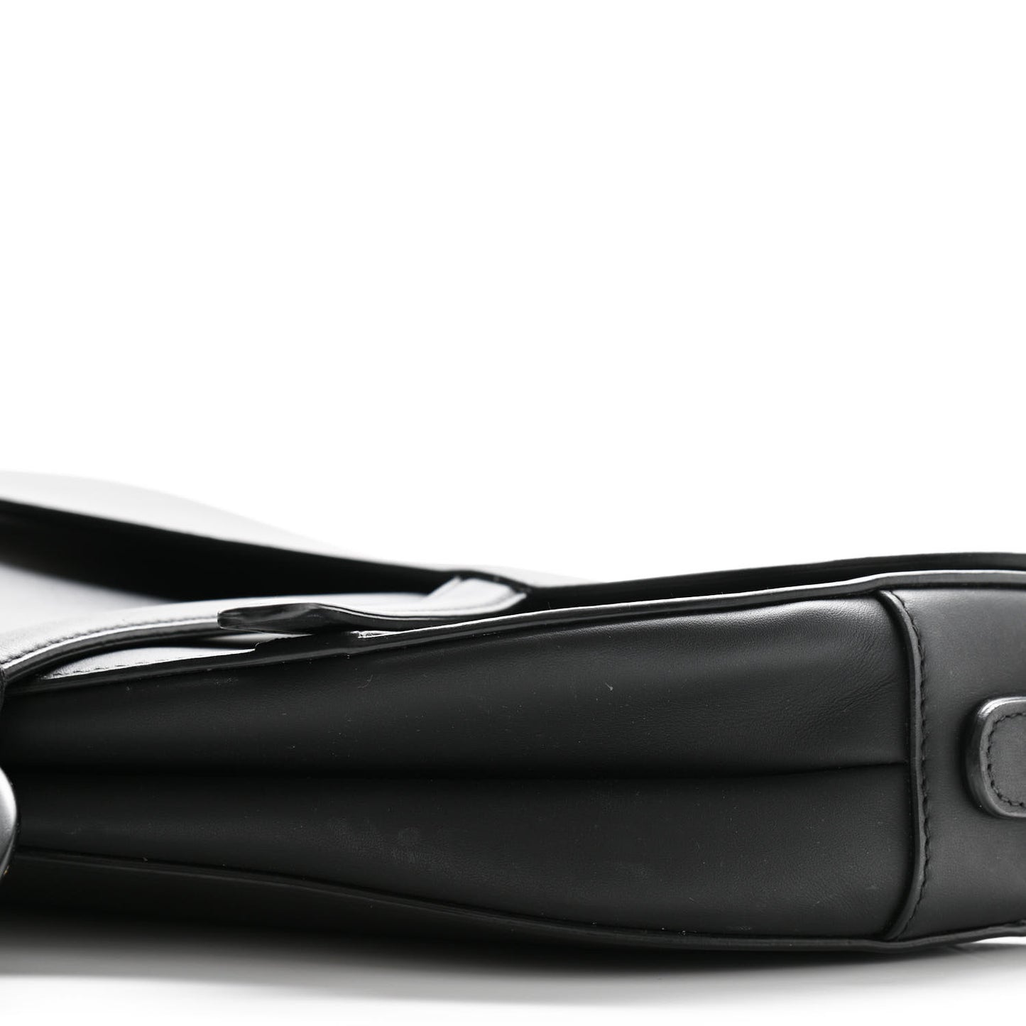 Ultra Matte Calfskin Saddle Bag Black