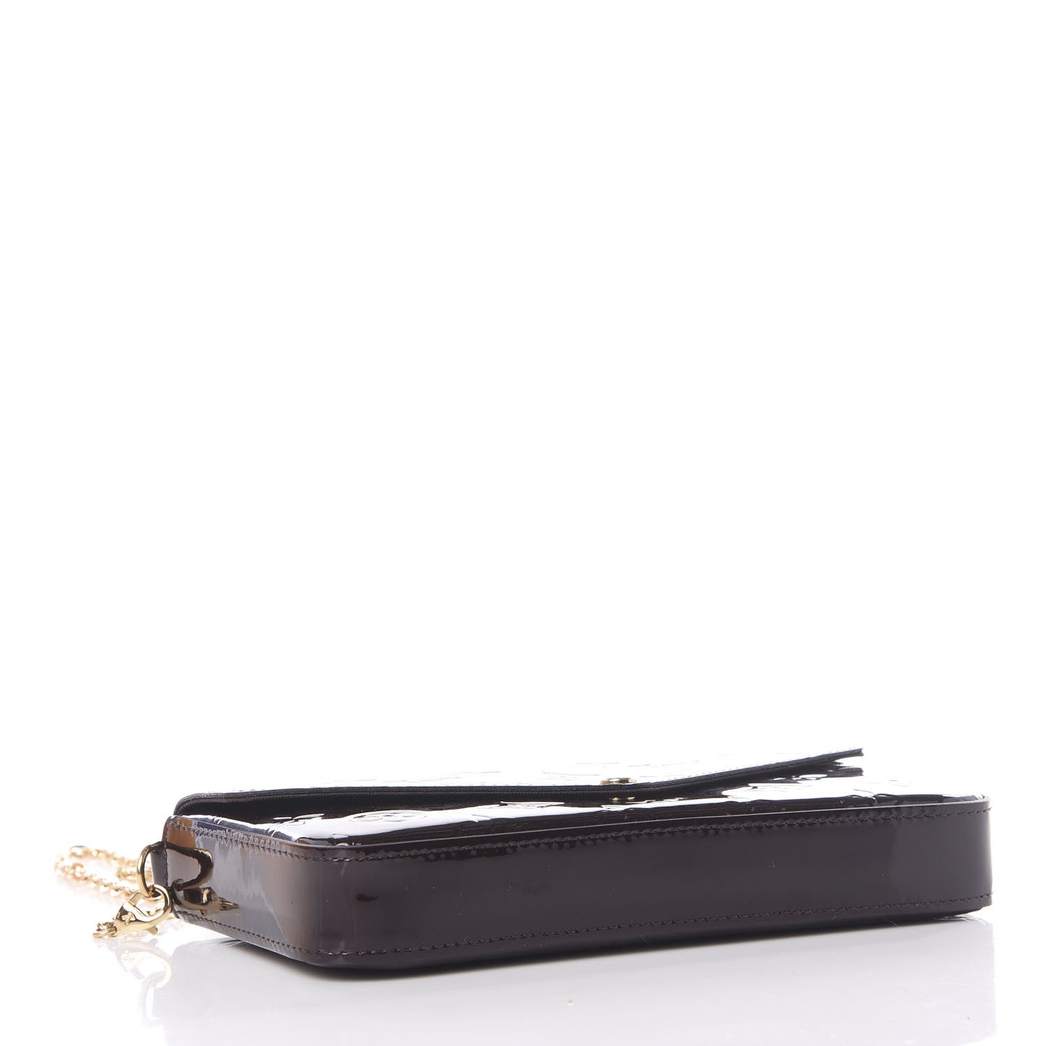 Louis Vuitton Vernis Pochette Felicie Chain Wallet Amarante 3 of 13