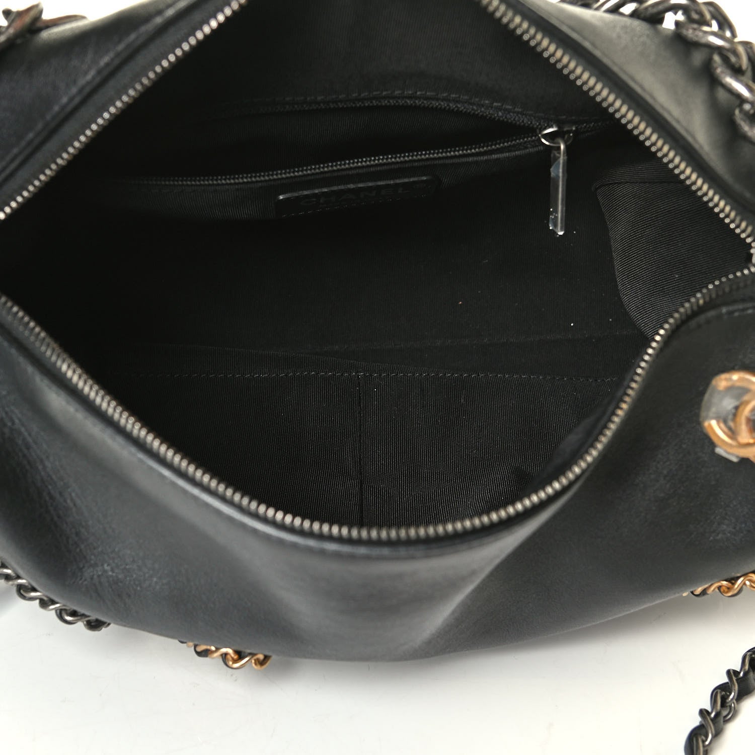 Chanel Calfskin Chain 20s Signature Hobo Black 4 of 5