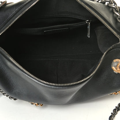 Chanel Calfskin Chain 20s Signature Hobo Black 4 of 5
