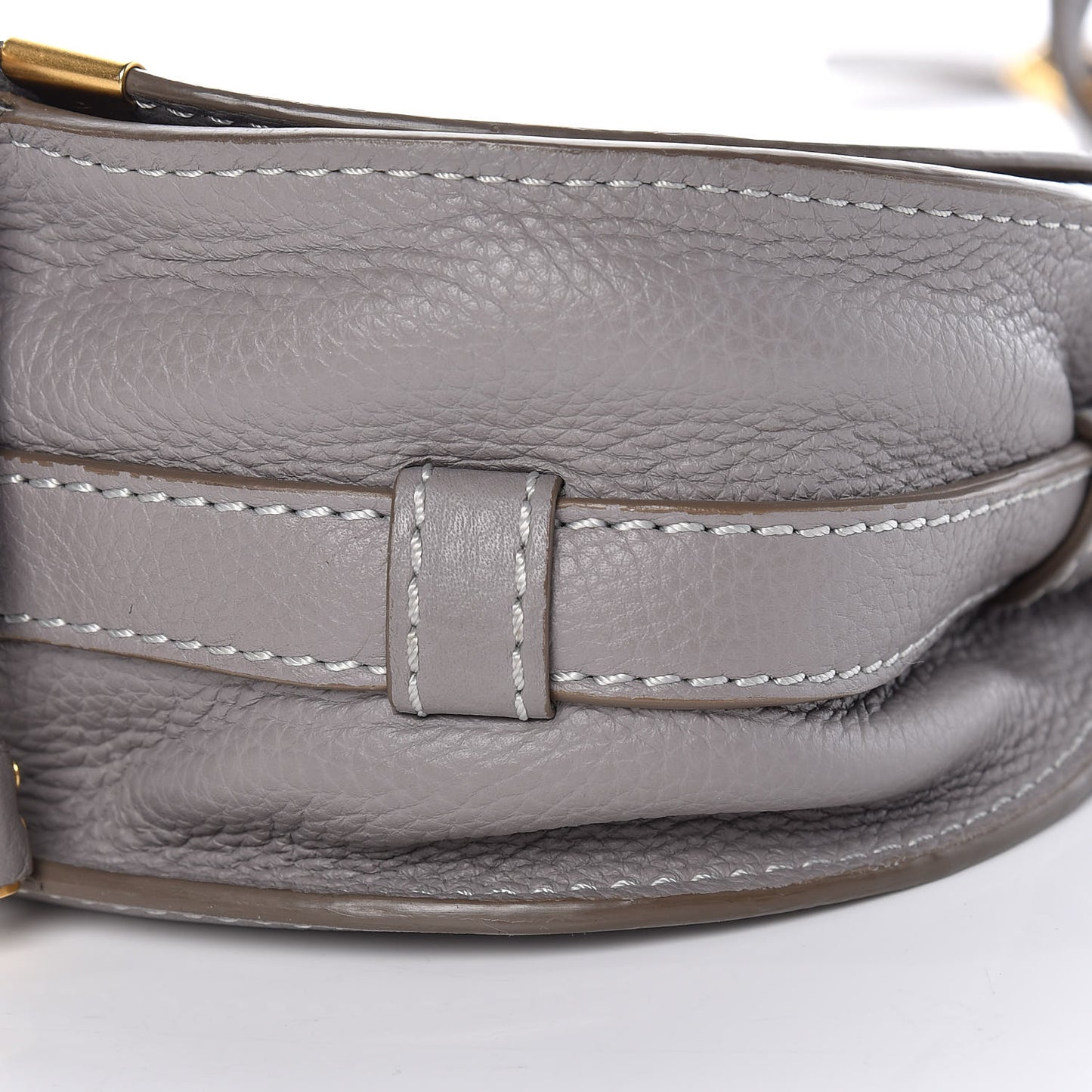 Calfskin Mini Marcie Round Crossbody Bag Cashmere Grey