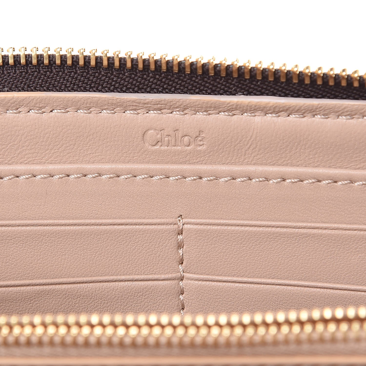 Chloe Calfskin Marcie Long Zip Around Wallet Black Raisin 6 of 7