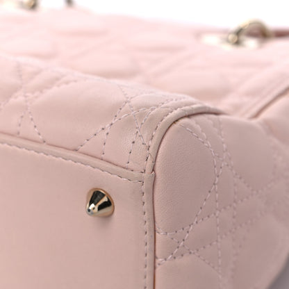 Christian Dior Lambskin Cannage Medium Lady Dior Rose Poudre 11 of 17